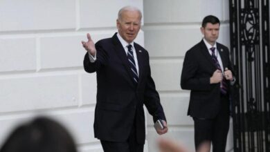 Biden los angeles storms