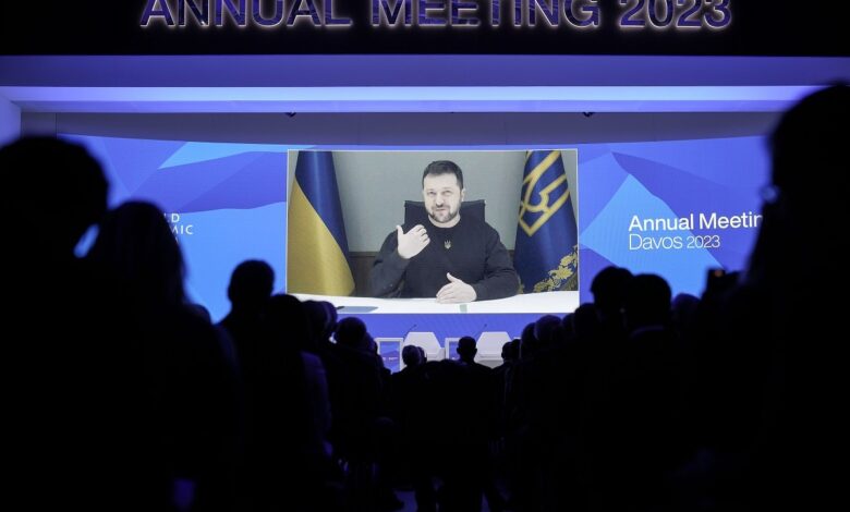 Zelensky trump divide davos