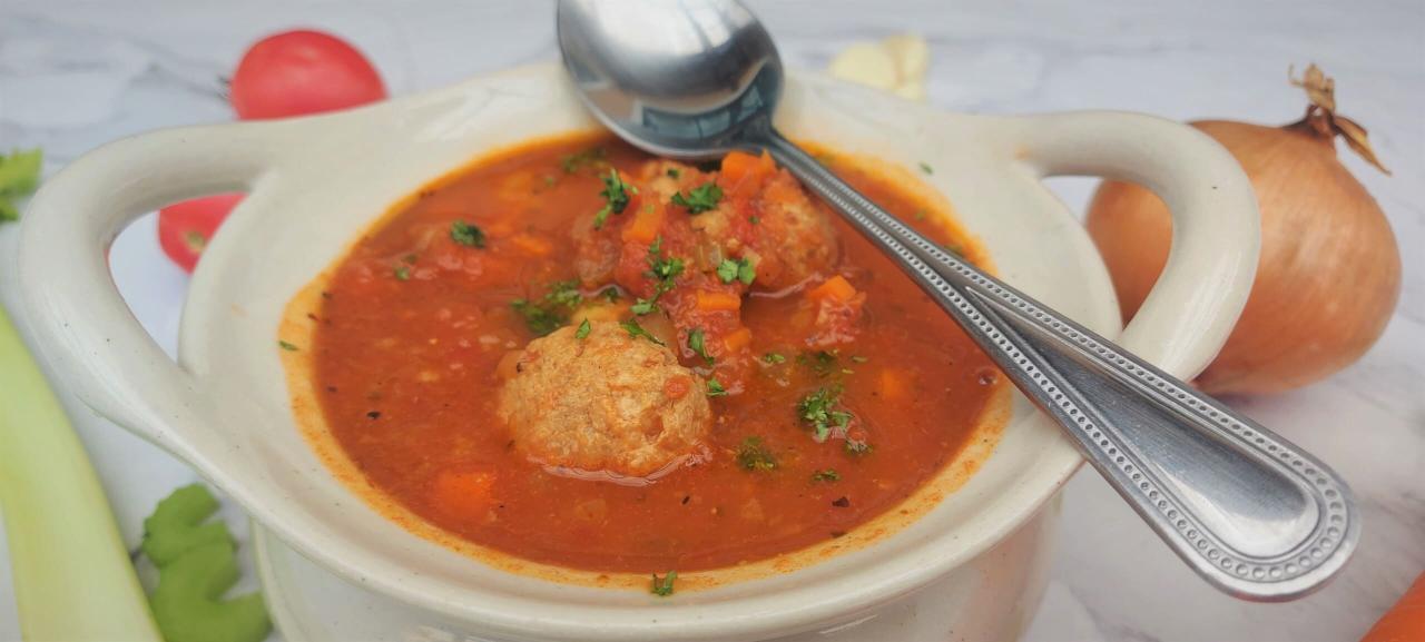 Our five star thai inspired chicken meatball soup with over 14000 reviews