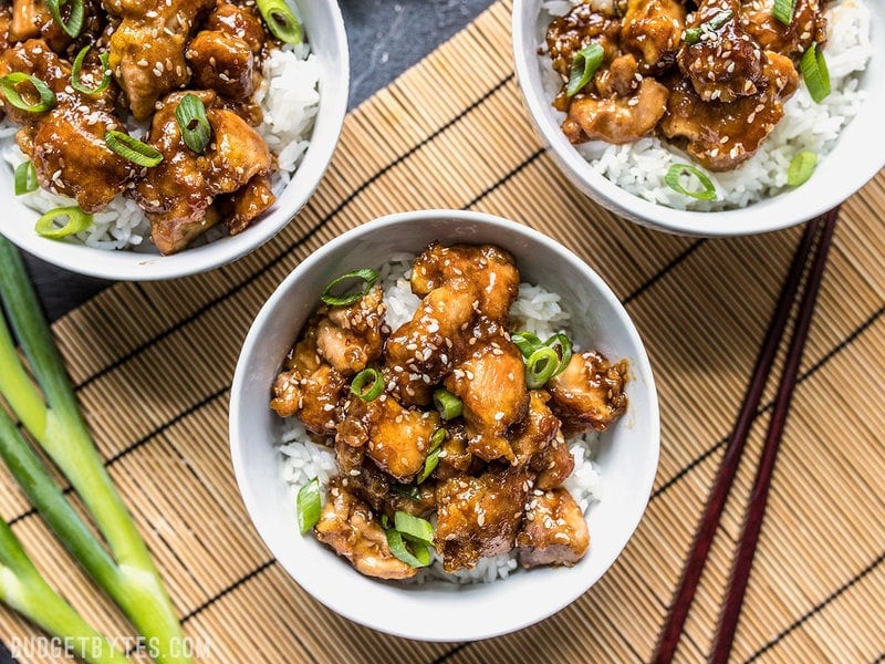 This sesame chicken with cashews and dates is crazy delicious