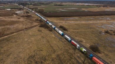 Ukraine poland truckers blockade