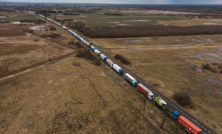 Ukraine poland truckers blockade