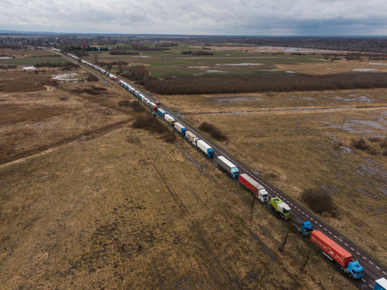 Ukraine poland truckers blockade