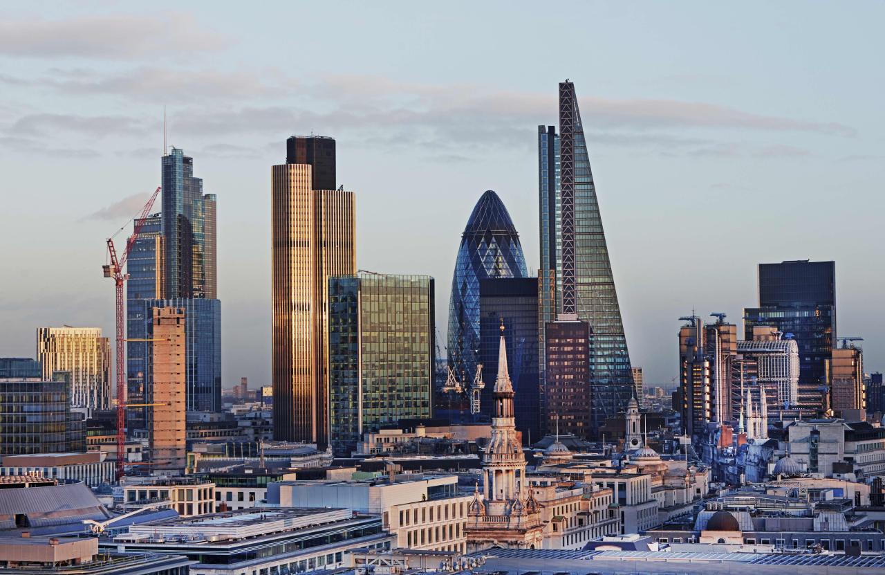 London skyscrapers skyline architecture