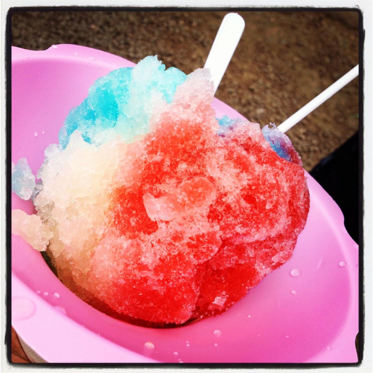 Shaved ice people places things