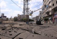 Gaza israel destruction israeli attacks bombing bombed palestinians staggers shortages