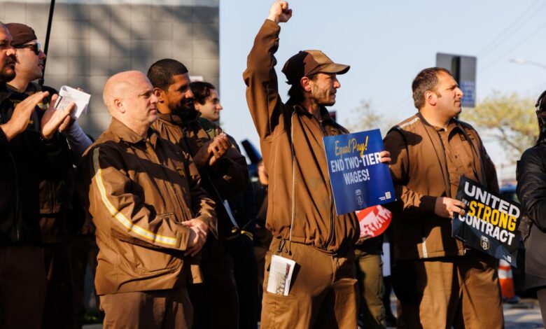 Ups layoffs rising wages union contract