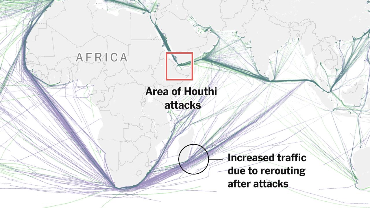 Houthis ships red sea