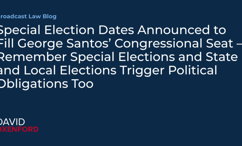 The special election to fill george santoss seat