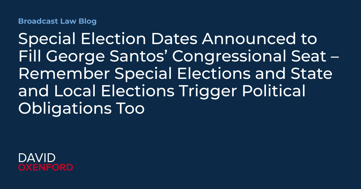 The special election to fill george santoss seat