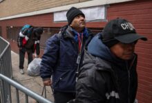 Migrants shelter snow nyc