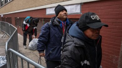 Migrants shelter snow nyc