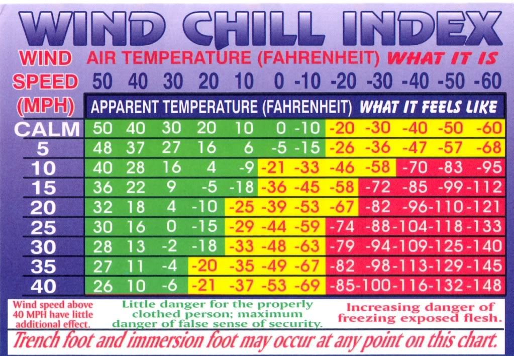 What is the wind chill index