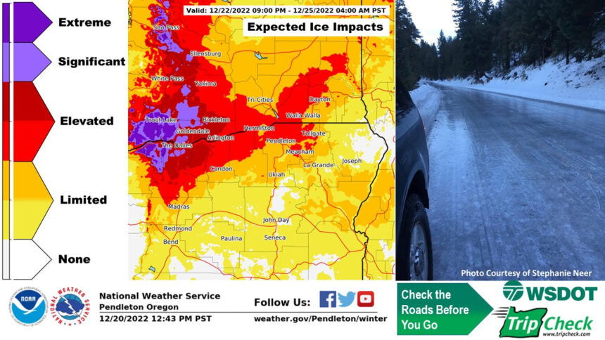 Northwest winter storm freezing rain weather