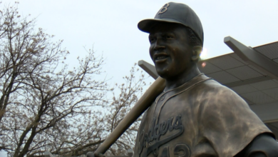 Jackie robinson statue kansas