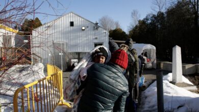 Migrants canada northern border