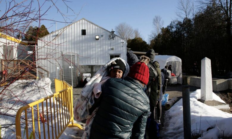 Migrants canada northern border