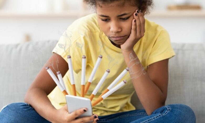 Children nicotine zyn social media