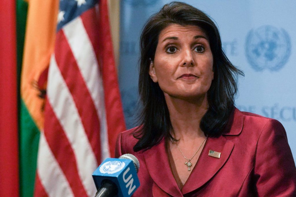 Haley nikki north nations shakes ambassador Nikki haley trump nato