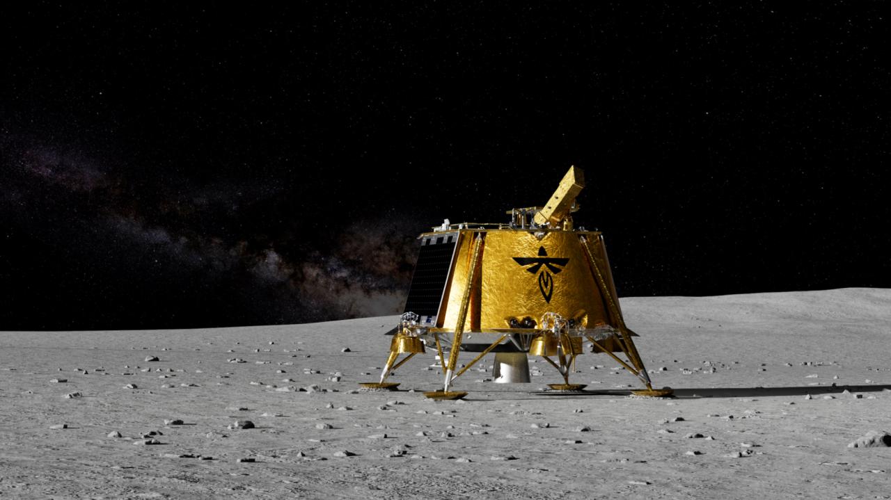 Nasa odysseus moon lander photos