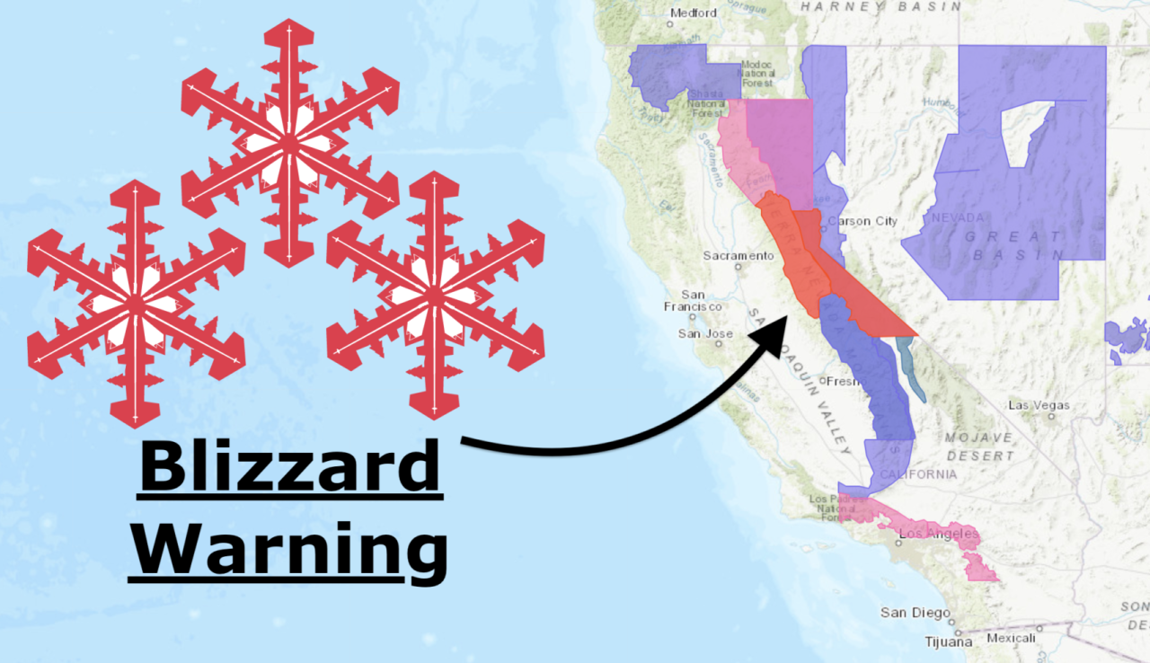 Tormenta de nieve california