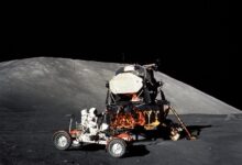 Odysseus moon lander photos