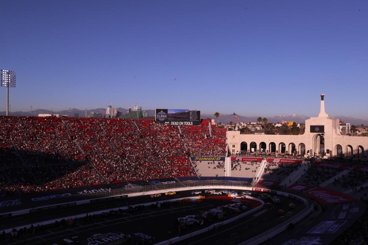 Nascar clash at the coliseum schedule change