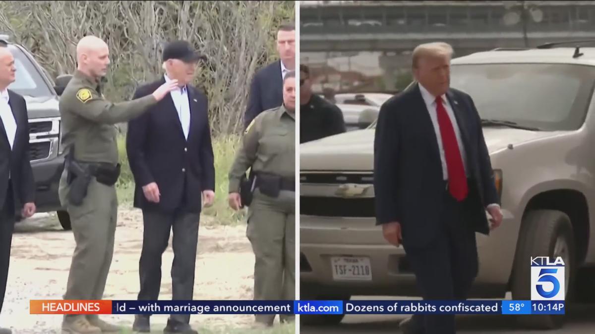 Biden trump border visit