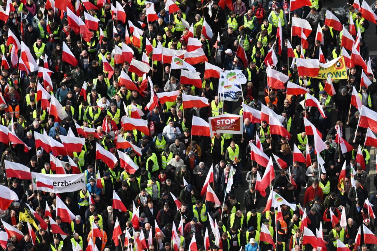 Ukraine poland protest farmers