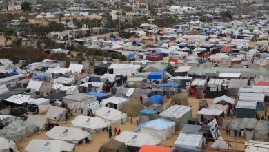 Gaza displaced tent camps rafah