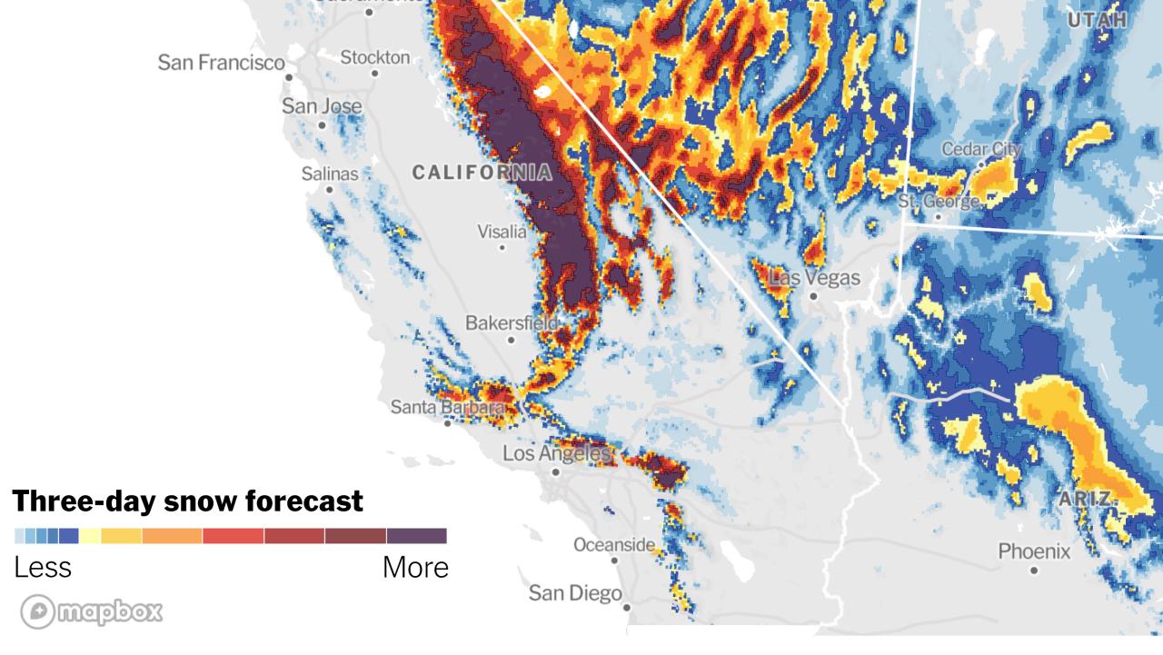 Tormenta de nieve california