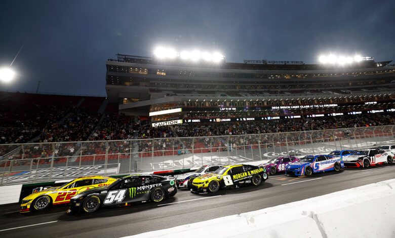 Nascar clash at the coliseum ty gibbs joey logano