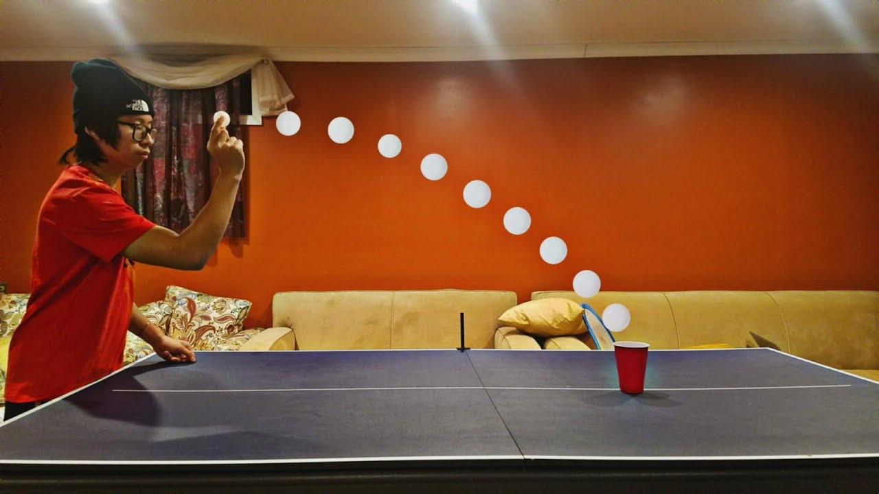 Trick shots ping pong tiktok challenge