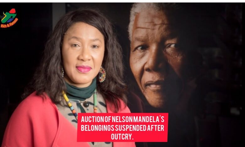 Nelson mandela auction suspended guernseys