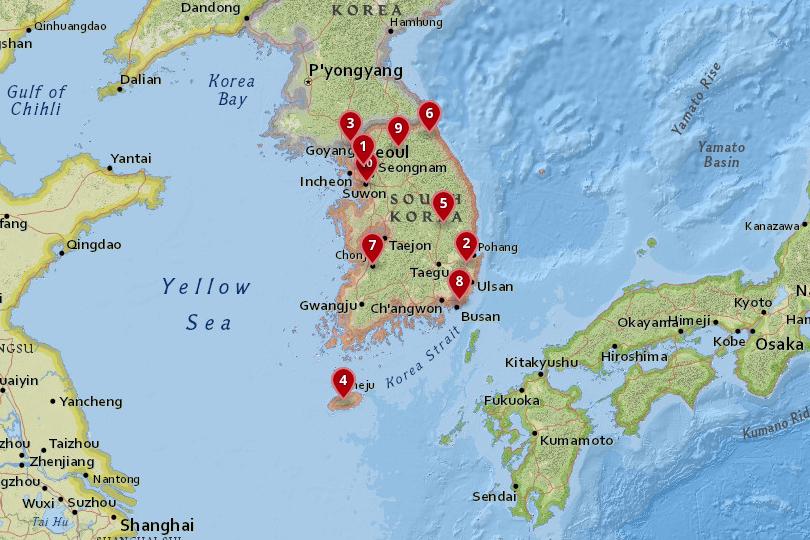 South korea island north