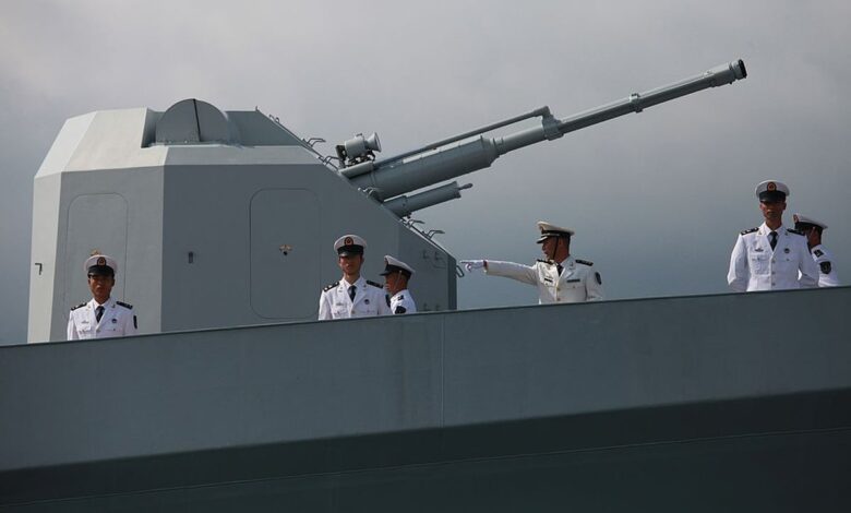 Chinese warships live fire drill Tasman Sea