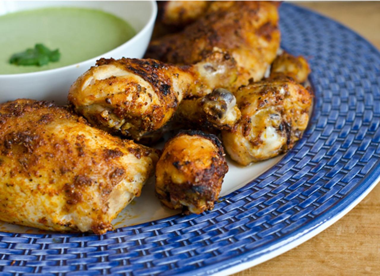 Golden peruvian roasted chicken with a brilliant spicy sauce