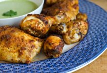 Golden peruvian roasted chicken with a brilliant spicy sauce